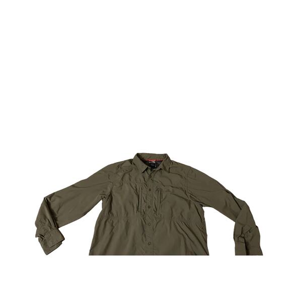 North Face Green Mens Large Button-Down Shirt in good condition. - Picture 4 of 6
